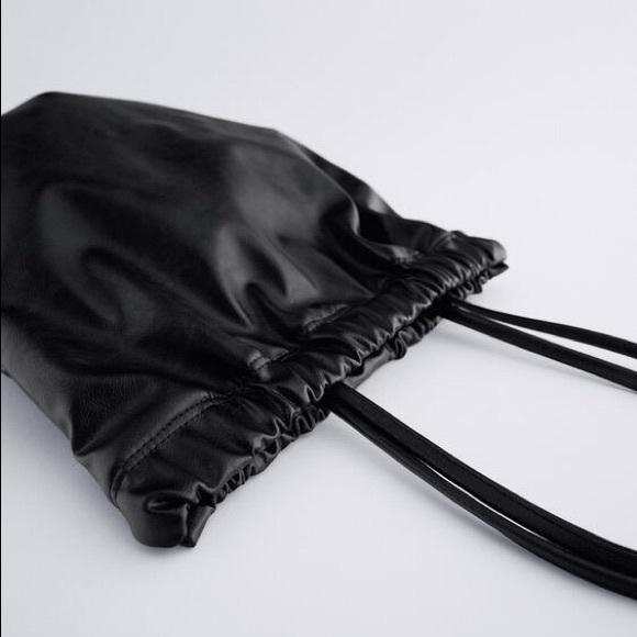 NWT Zara Drawstring Closure Tote Bag - Picture 3 of 10